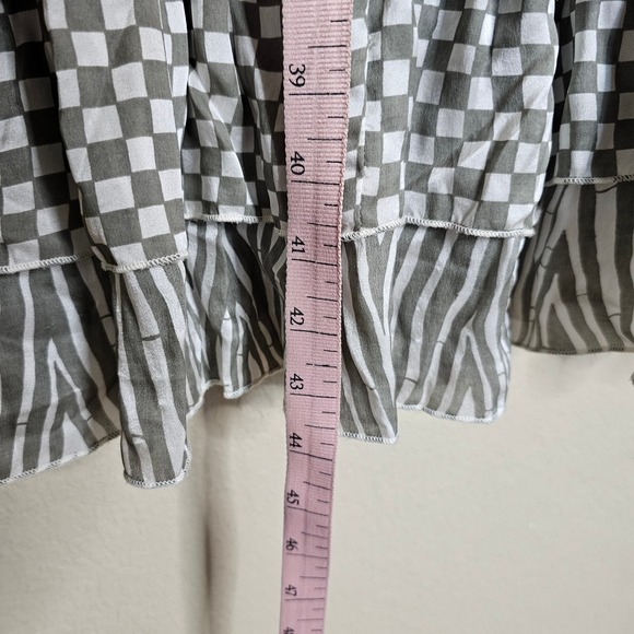 Chan Luu 100% Silk Patchwork Midi Dress‎ Floral Paisley Stripes Small Ivory gray - Picture 10 of 10